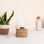 Square Tissue box - Natural & Cream