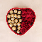 Cotton Rope - Heart Open Basket - (Cream & Rust)