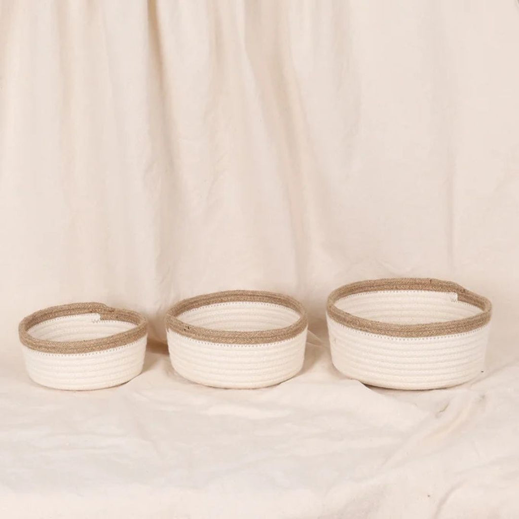 Cottage Baskets - Natural & Cream (3pcs)