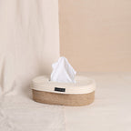 Oval Tissue Box - Natural & Cream