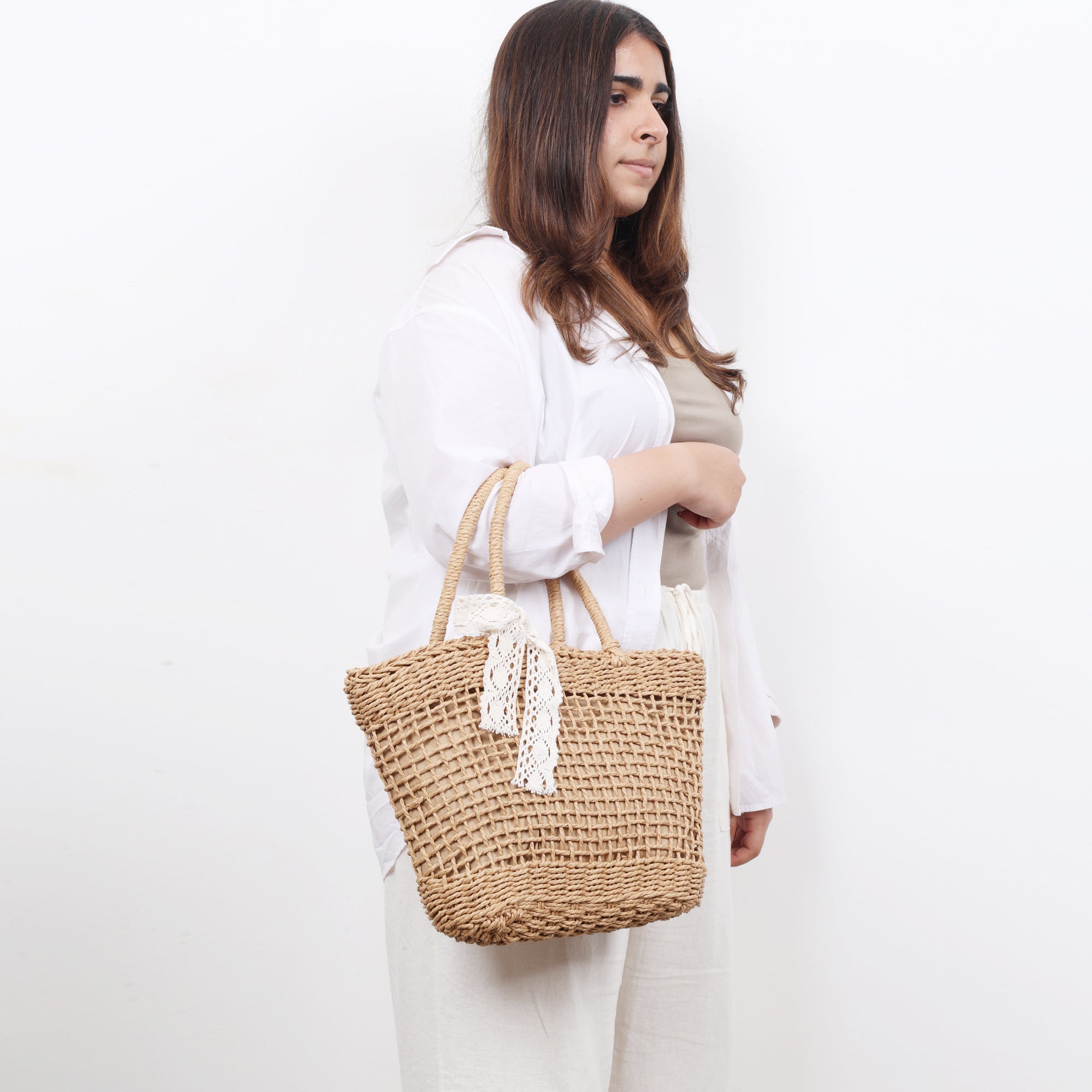 The Soraya Tote - Natural Brown