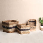 Striped Storage Baskets (3Pcs)