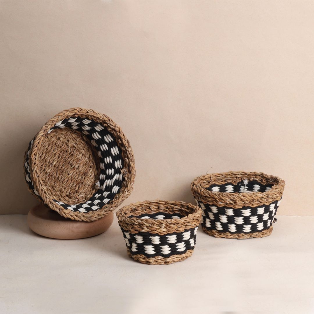 Monochrome Basket Set (Pack of 3)