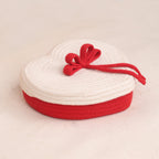 Cotton Rope - Heart Basket with Lid