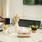 Rectangle Tissue box - Natural & White