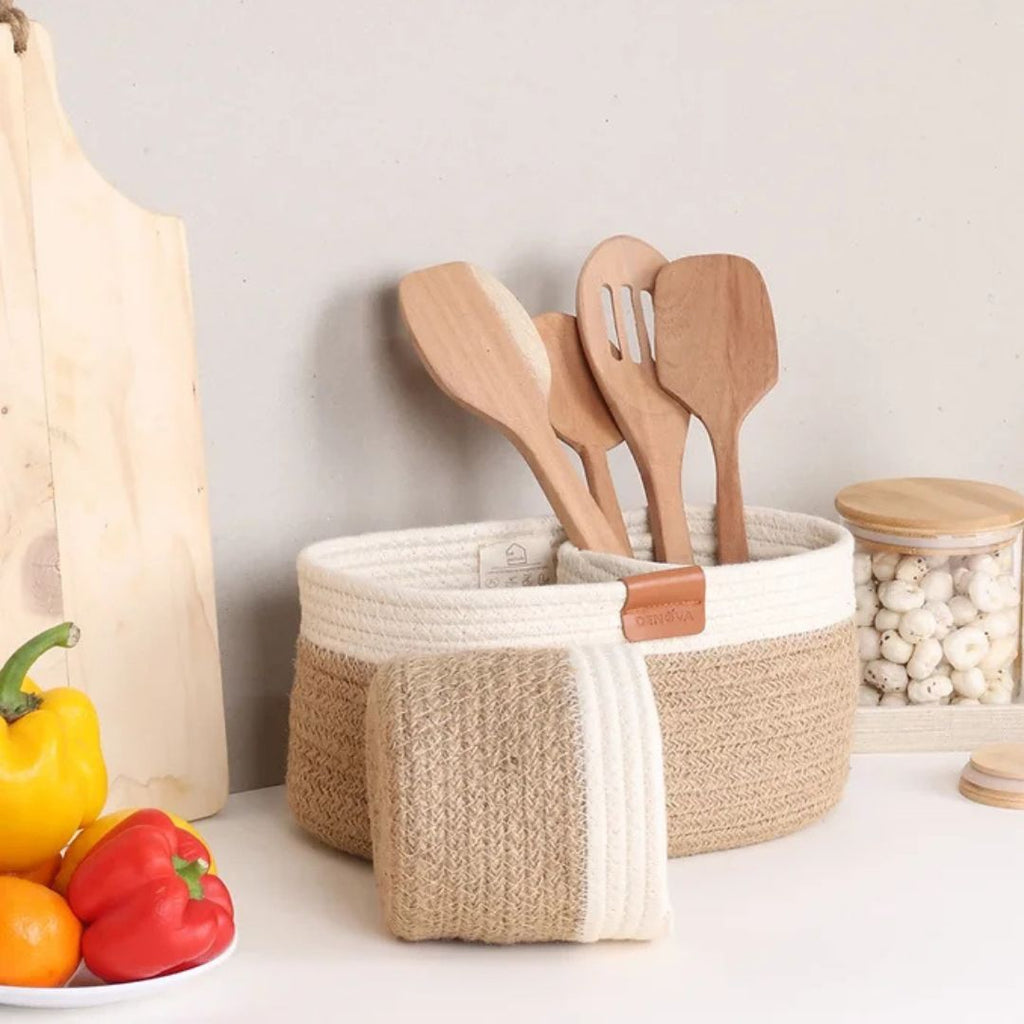 Cotton Organizer - White & Natural (3pcs)