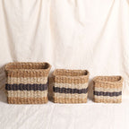 Striped Storage Baskets (3Pcs)