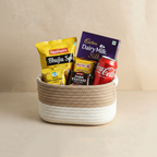 Two-Tone Soft rectangular Wedding Hamper Basket