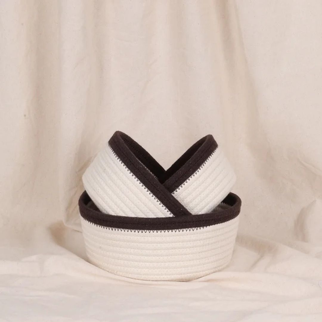 Cottage Baskets - Mocha & Cream (3pcs)