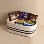 Striped Wedding Hamper Basket