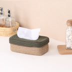 Rectangle Tissue Box - Natural & Olive