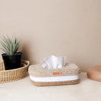 Rectangle Tissue box - Natural & White