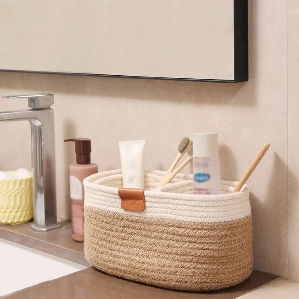 Cotton Organizer - White & Natural (3pcs)