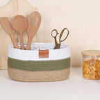 Cotton Organizer - Olive & Natural (3pcs)
