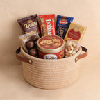 Classic Round Wedding Hamper with Leather Handles