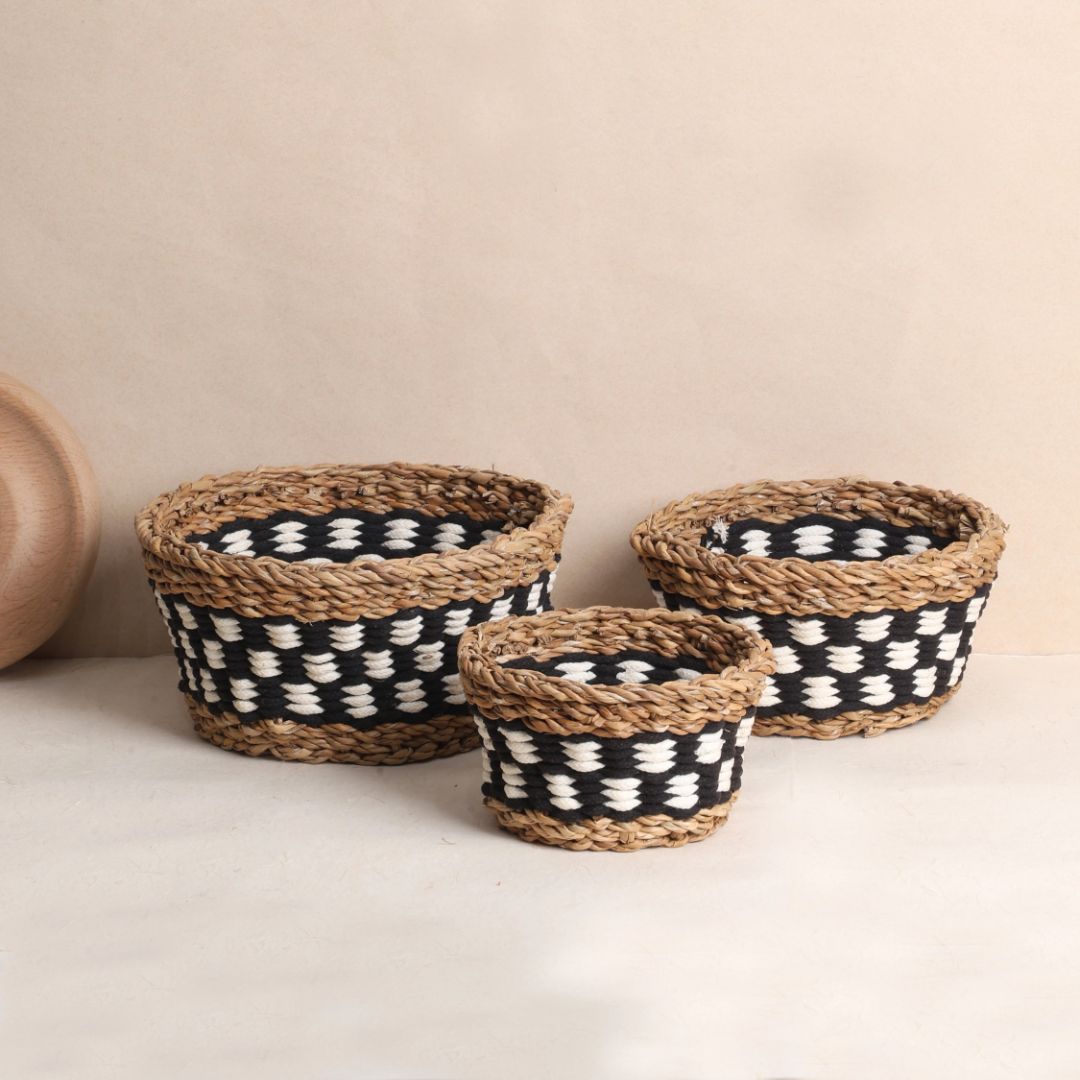Monochrome Basket Set (Pack of 3)