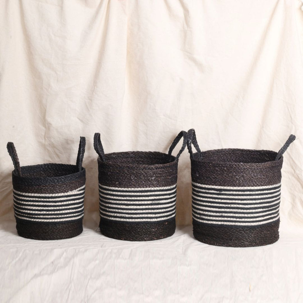 Black Laundry Basket (3Pcs)