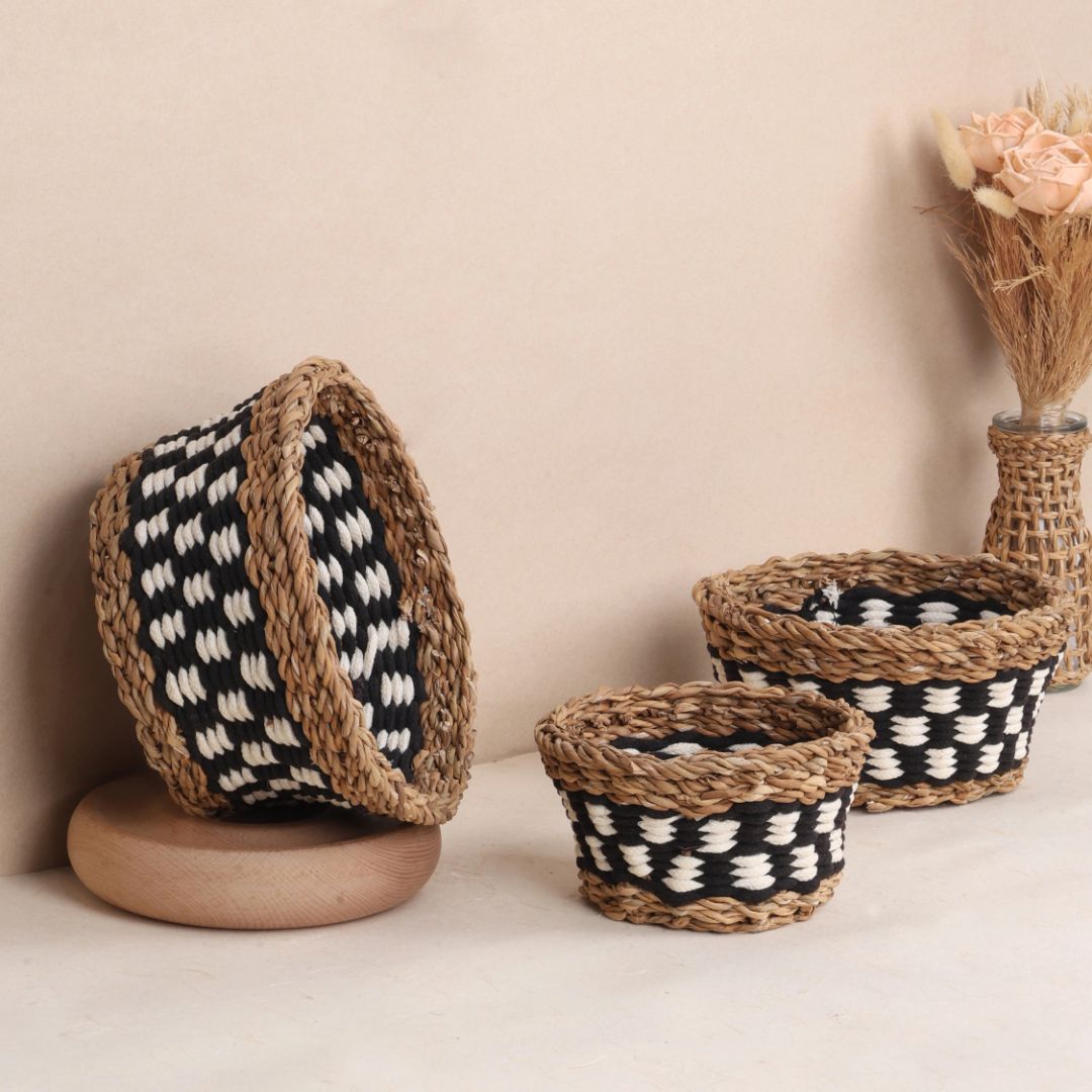 Monochrome Basket Set (Pack of 3)