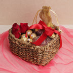 Seagrass Heart Open Basket - (Small)
