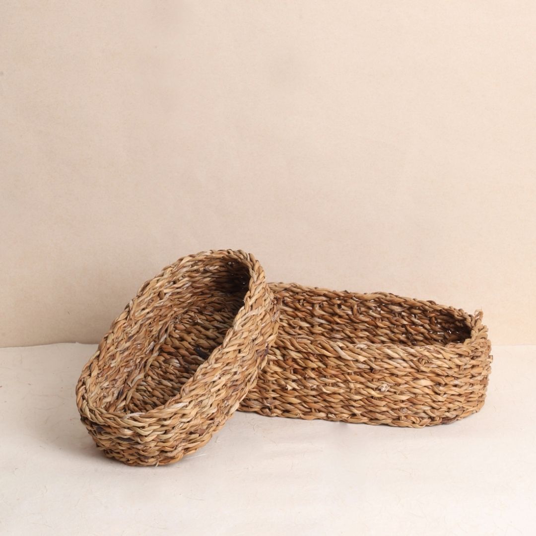 Oval Storage Baskets (2Pcs)