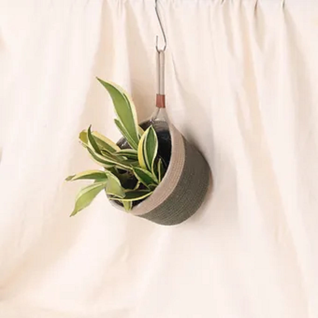 Hanging Planter - Olive & Grey (Big, Pack of 2)