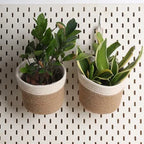 Hanging Planter - Cream & Natural (Medium)