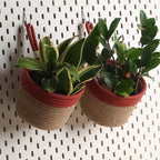 Hanging Planter - Rust & Natural (Medium)