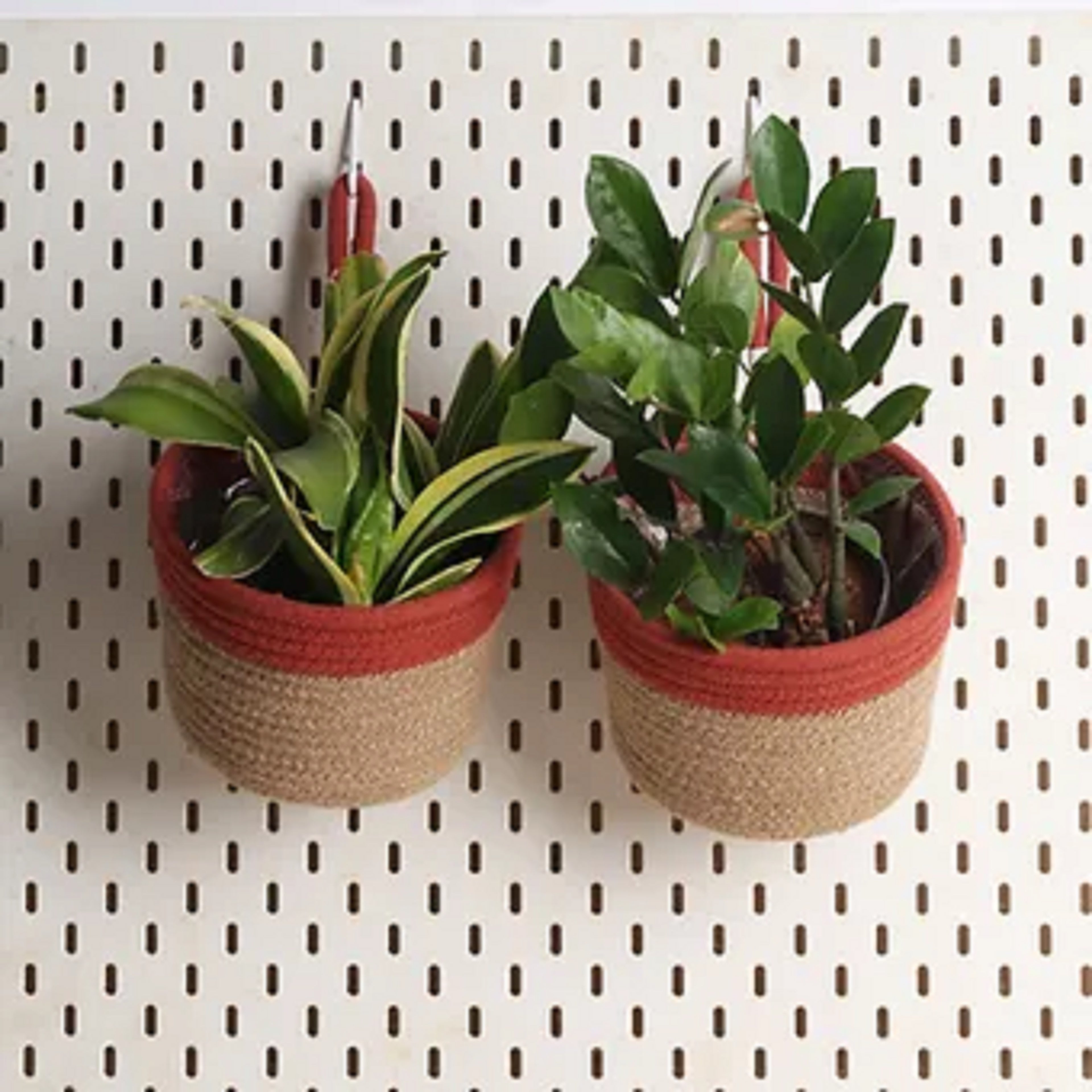 Hanging Planter - Rust & Natural (Medium)