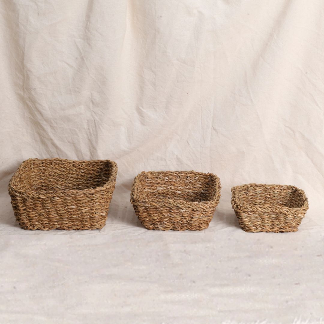 Rectangular Storage Baskets - Set of 3
