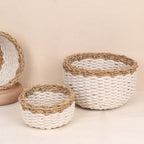 Duo Tone Rope Baskets (3Pcs)