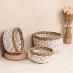 Duo Tone Rope Baskets (3Pcs)