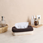 Rectangle Tissue Box - Mocha & Cream
