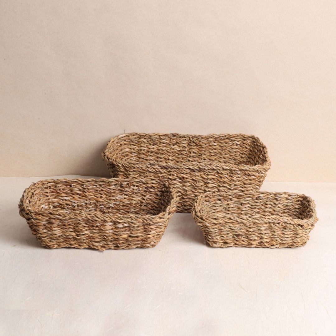 Rectangular Storage Baskets  (3Pcs)