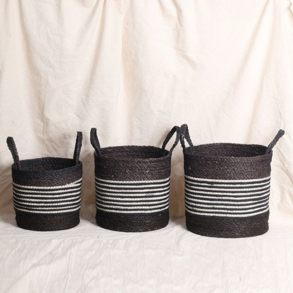 Black Laundry Basket (3Pcs)