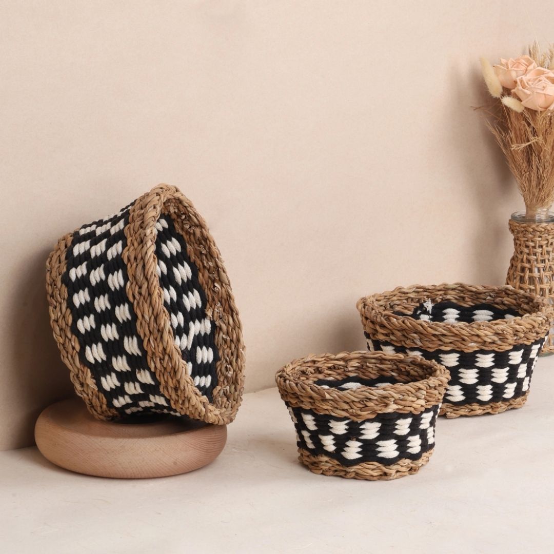 Monochrome Basket Set (3Pcs)