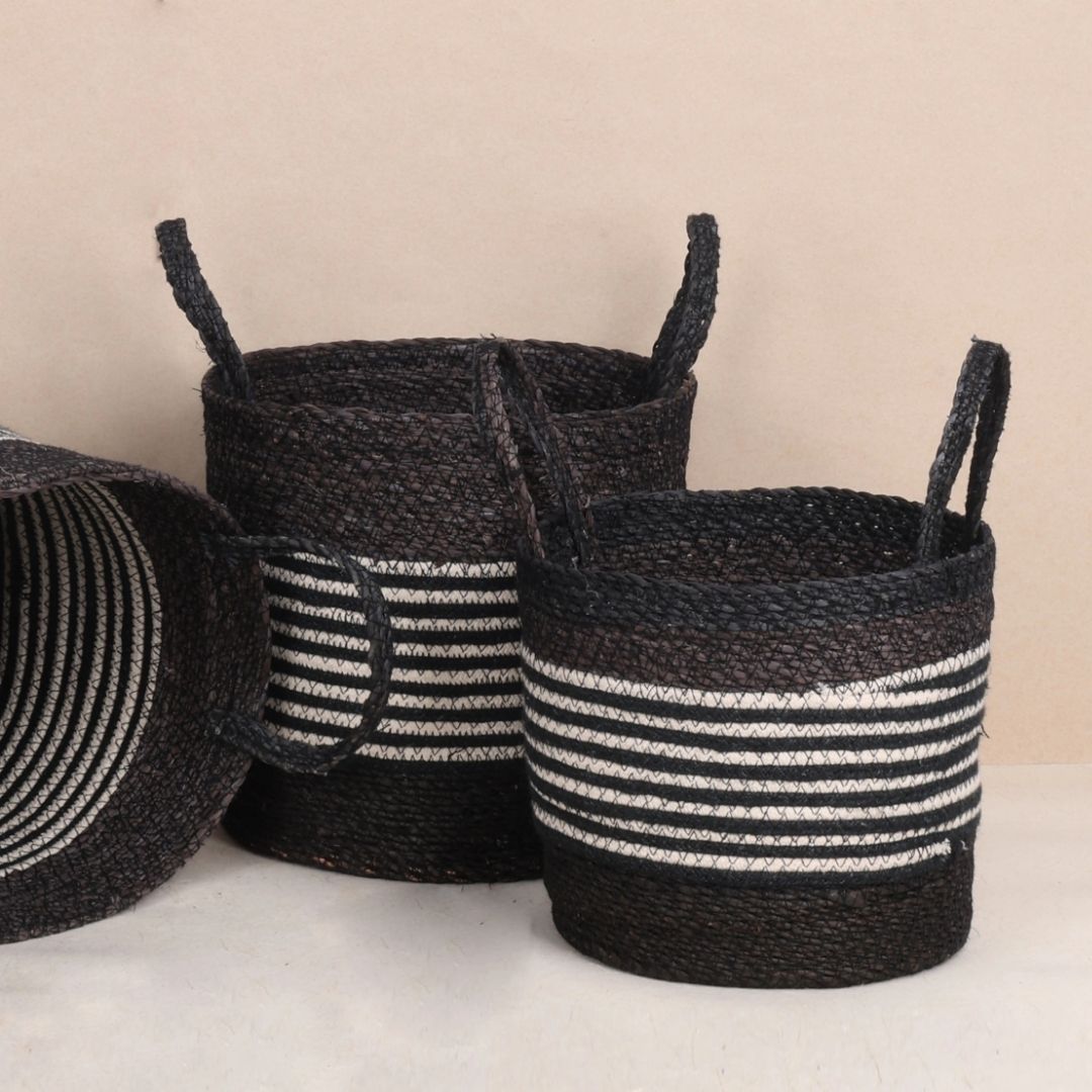 Black Laundry Basket (3Pcs)
