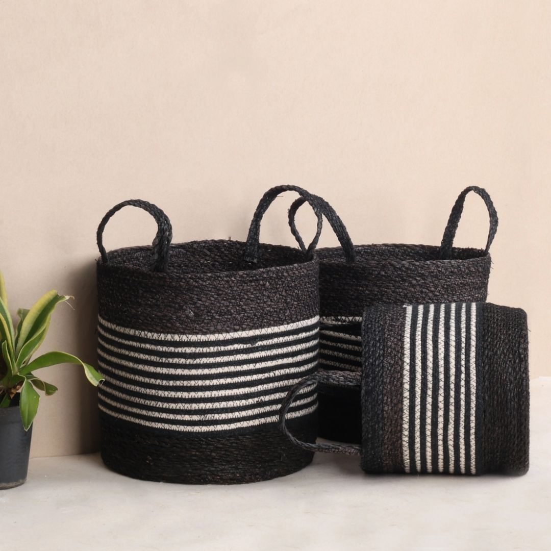 Black Laundry Basket (3Pcs)
