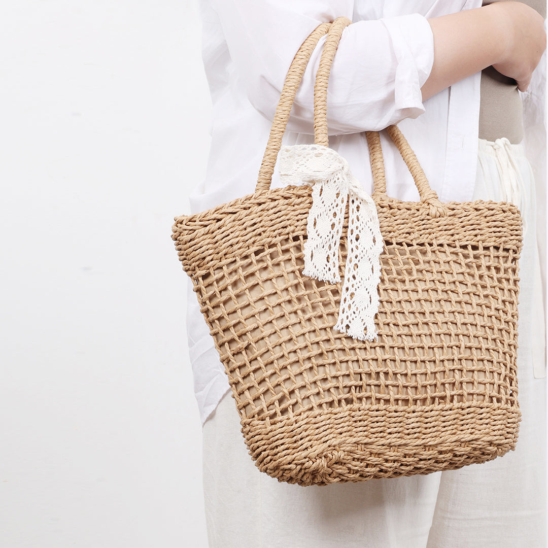 The Soraya Tote - Natural Brown