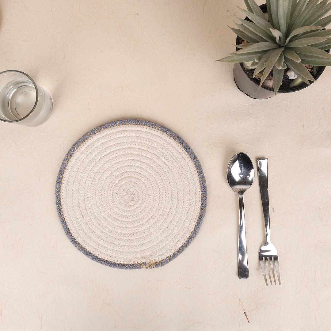 Trivet Cream & Blue Line (3Pcs)