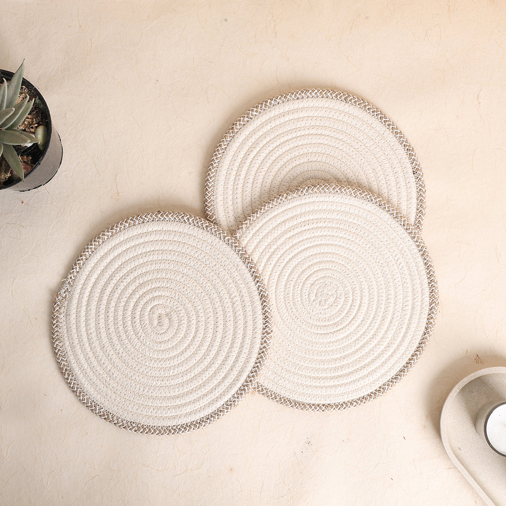 Trivet Cream & Natural Line (3Pcs)