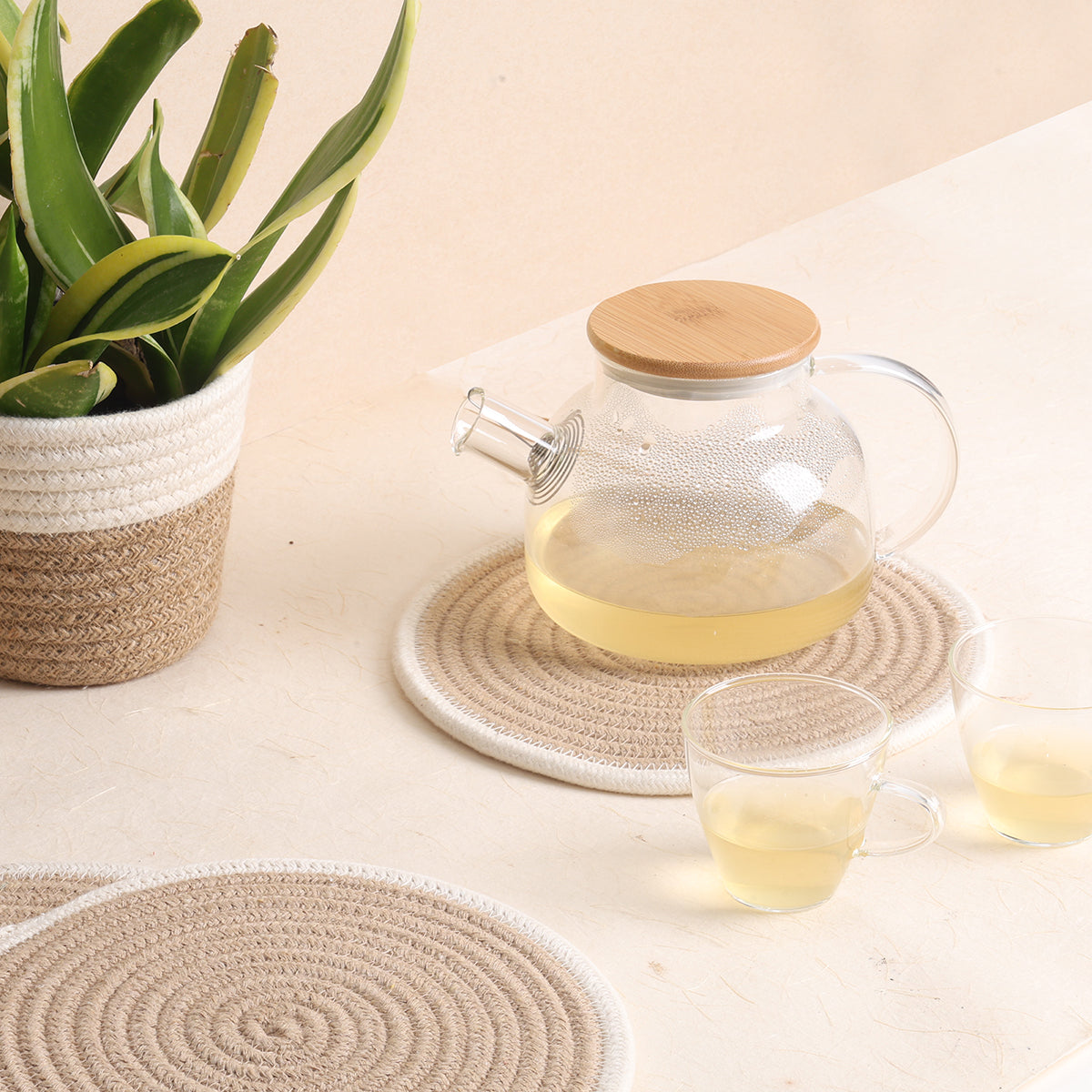 Trivet Beige & Cream Line (3Pcs)