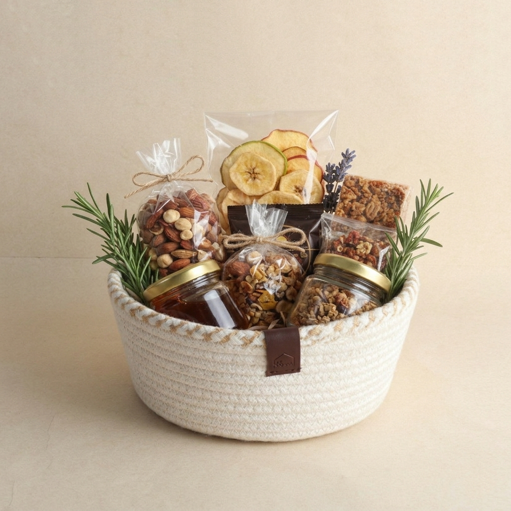 Signature Round Wedding Hamper Basket
