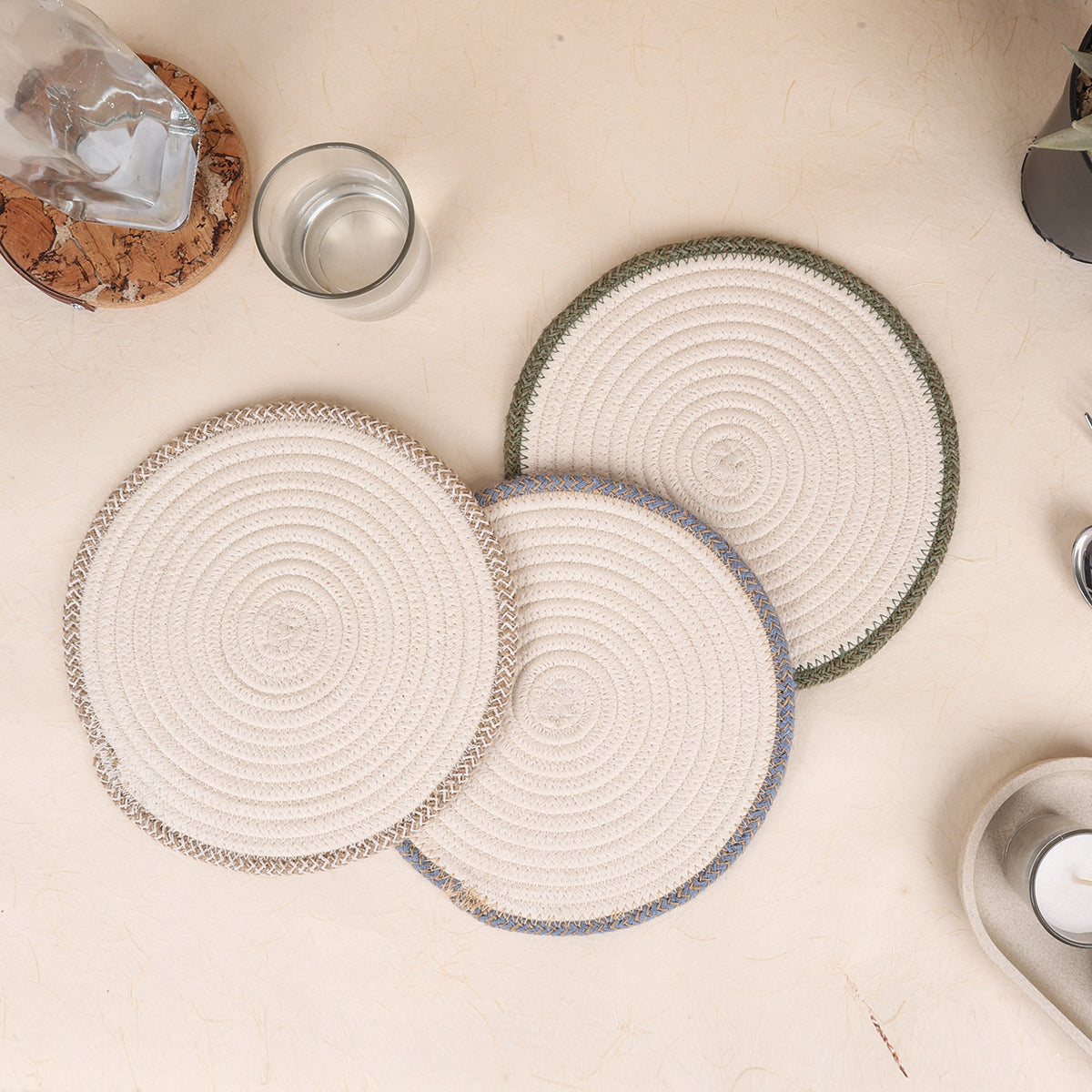 Accent Edge Table Trivets (3pcs)