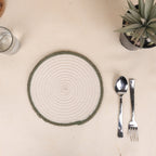 Trivet Cream & Green Line (3Pcs)