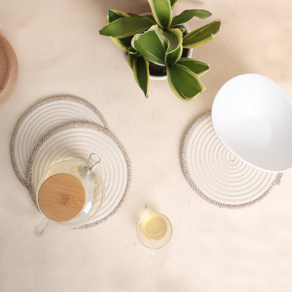 Trivet Cream & Natural Line (3Pcs)