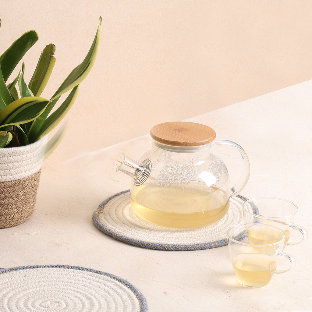 Trivet Cream & Blue Line (3Pcs)