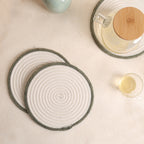 Trivet Cream & Green Line (3Pcs)