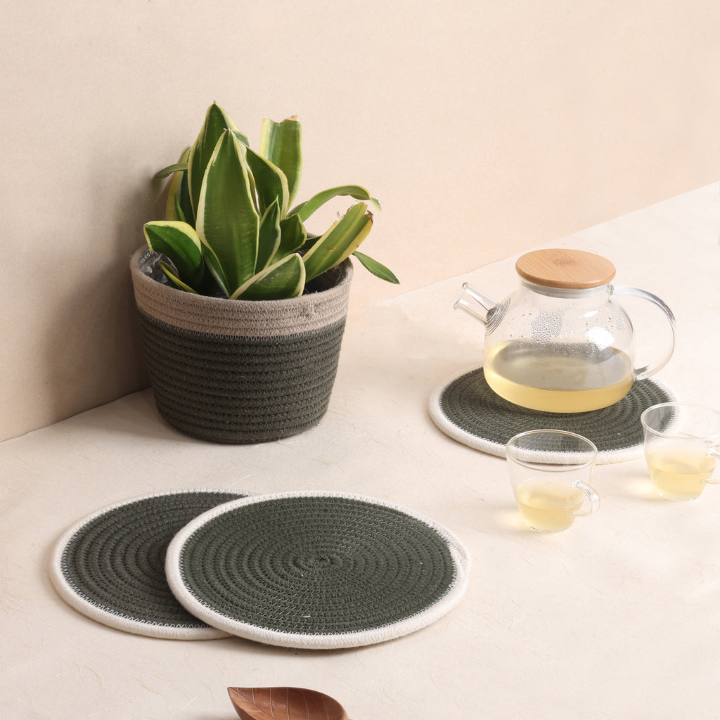 Trivet Olive & Cream Line (3Pcs)