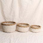 Duo Tone Rope Baskets (3Pcs)