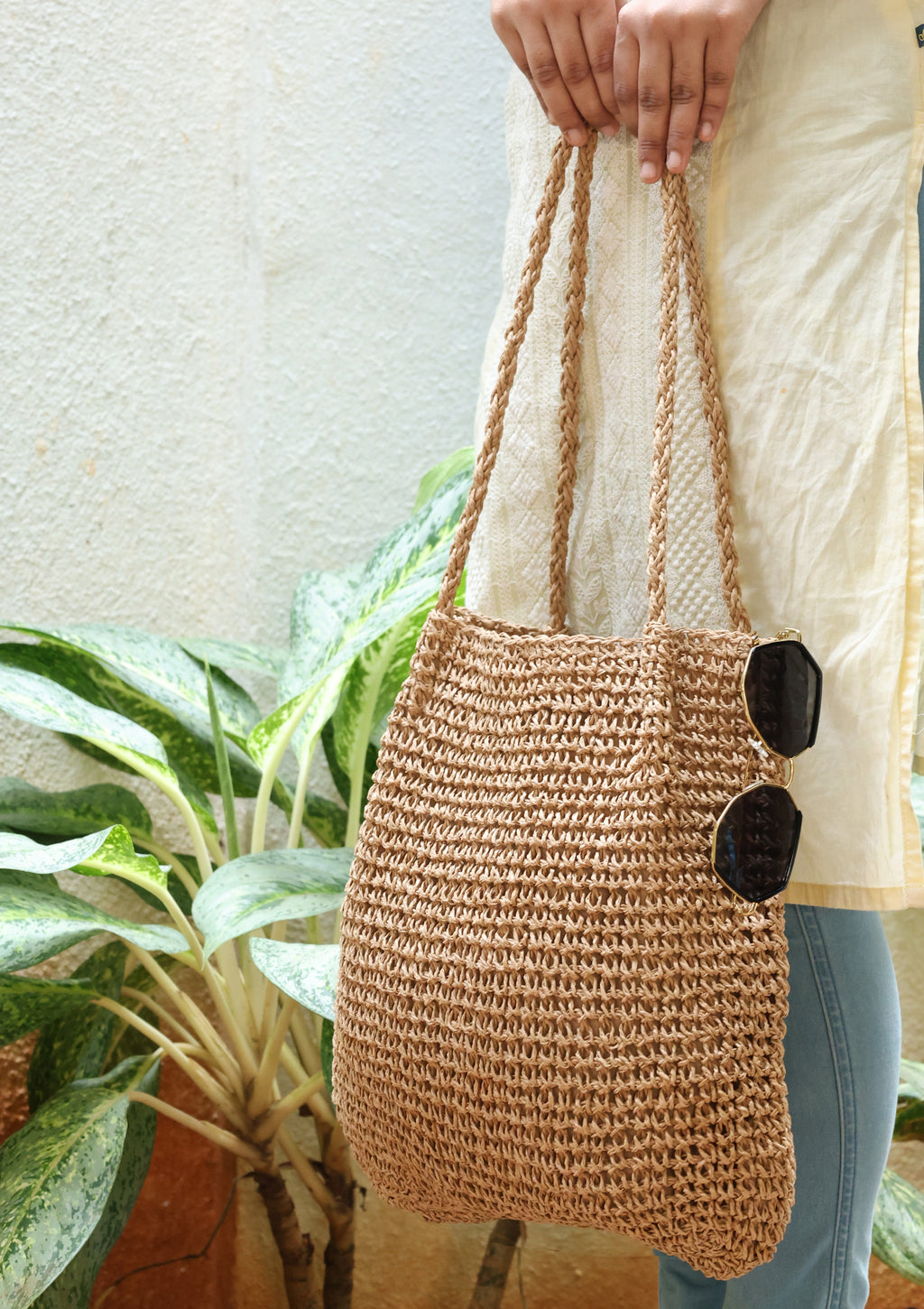 Raffia Shoulder Bag